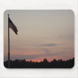 Stars and Stripes and a Sunset Mouse Pad