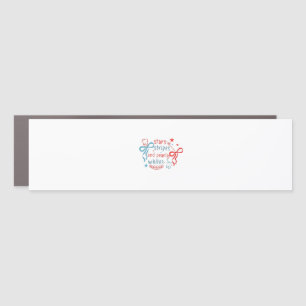 Stars and Stripes and Pearly Whites 4th Of July Car Magnet