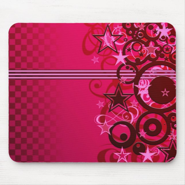 Stars and stripes and swirls mouse pad (Front)