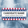 Stars and stripes any political campaign candidate name tag