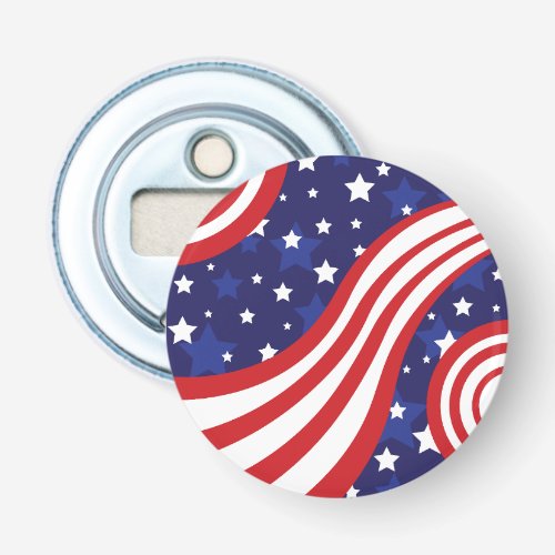 Stars and Stripes Are Waving Bottle Opener