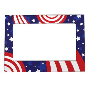Stars and Stripes Are Waving Magnetic Frame