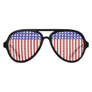 Stars and Stripes Background Aviator Sunglasses