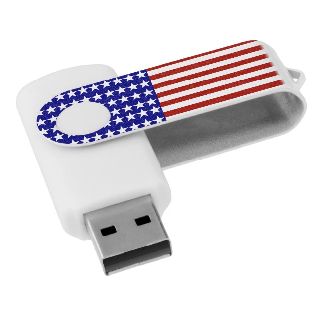Stars and Stripes Background USB Flash Drive (Angled)