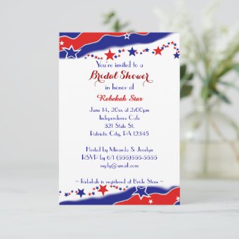 Stars and Stripes Bridal Shower Invitation | Zazzle