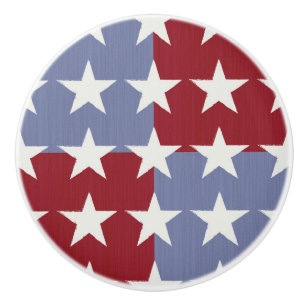 Stars and Stripes Ceramic Knob