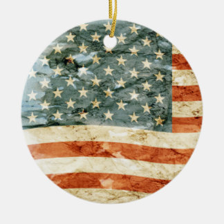 Stars and Stripes Ceramic Ornament