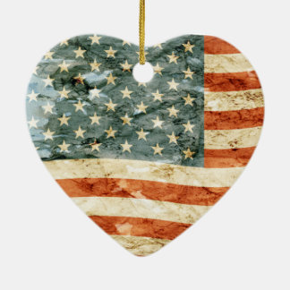 Stars and Stripes Ceramic Ornament