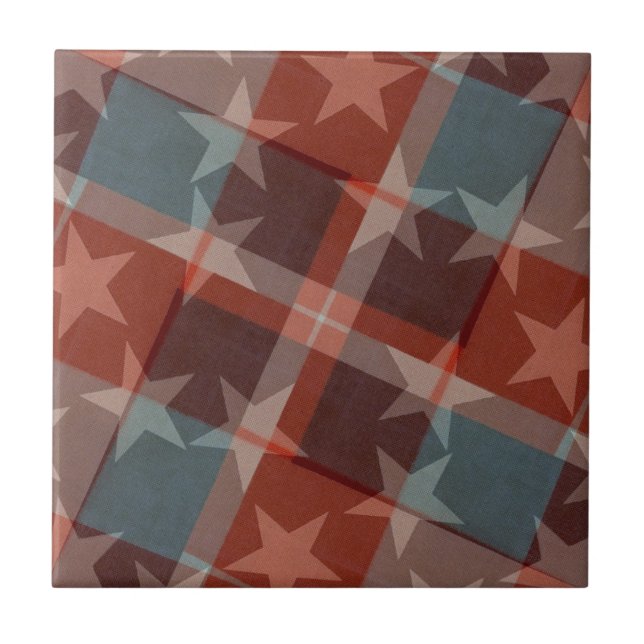Stars and Stripes Ceramic Tile (Front)