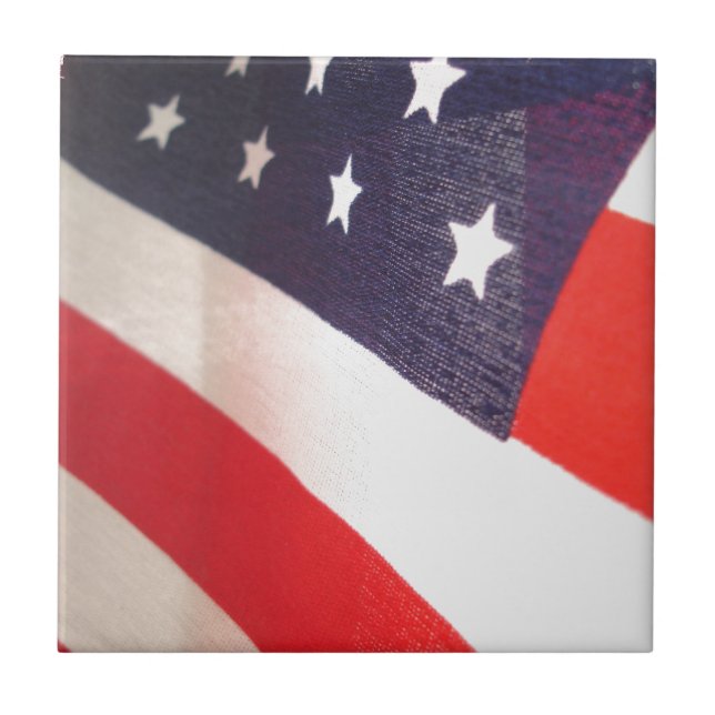 Stars and Stripes Ceramic Tile (Front)