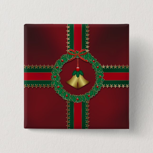 Stars and Stripes Christmas Button (Front)