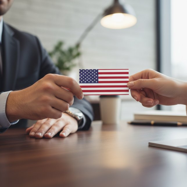 Stars and Stripes Classic Patriotic Business Card (Making every first impression count.)