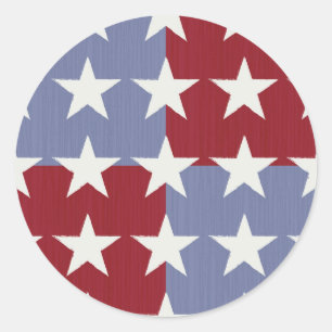 Stars and Stripes Classic Round Sticker