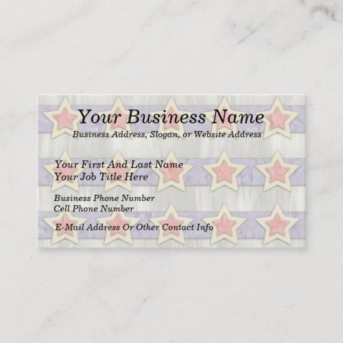 Stars And Stripes Cut Outs Business Cards