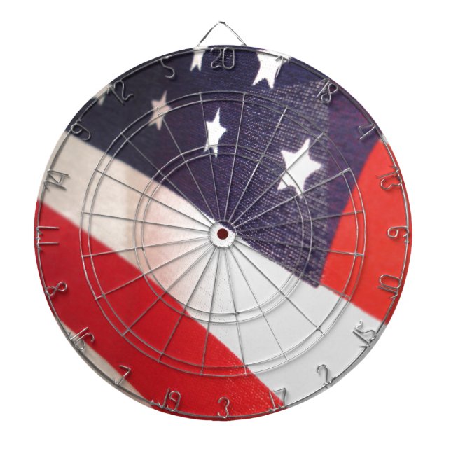 Stars and Stripes Dartboard With Darts (Front)