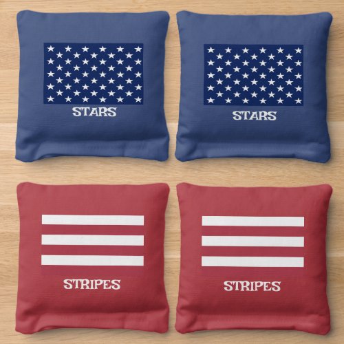 Stars and Stripes Design Cornhole Bean Bags