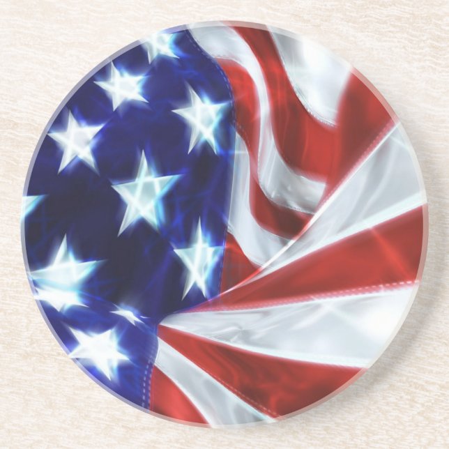 Stars and Stripes Drink Coaster (Front)