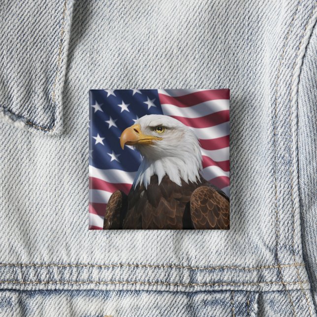 Stars and Stripes Eagle  Button (Creator Uploaded)
