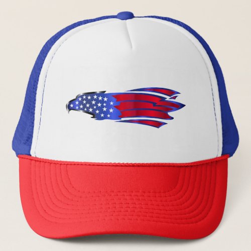 Stars And Stripes Eagle Trucker Hat