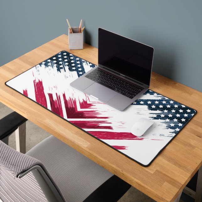 Stars And Stripes Flag Abstract Desk Mat (Office 2)