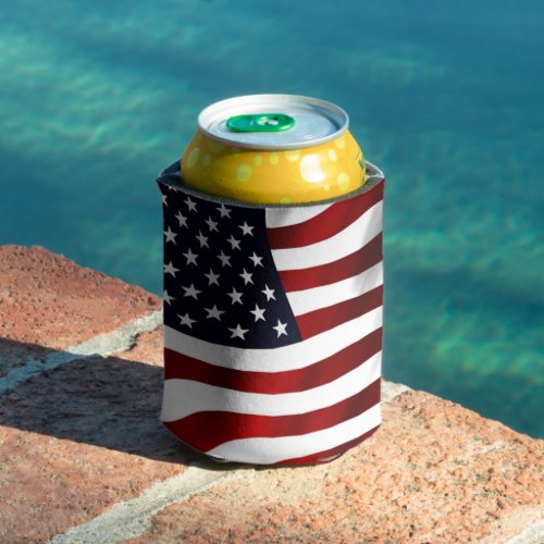 STARS AND STRIPES FLAG CAN COOLER