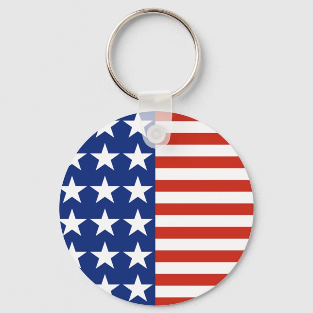 Stars And Stripes Flag Keychain (Front)