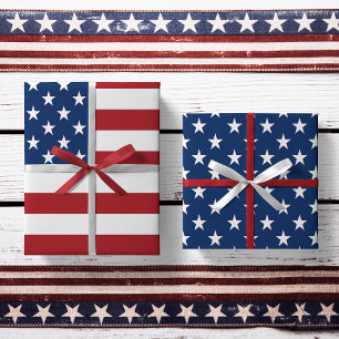 Stars and Stripes Flag of the USA Wrapping Paper Sheets
