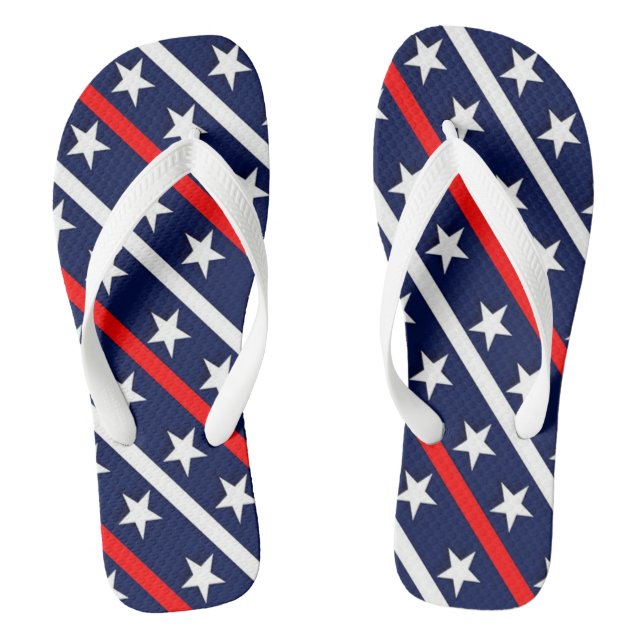 Stars and Stripes Flip Flops (Footbed)