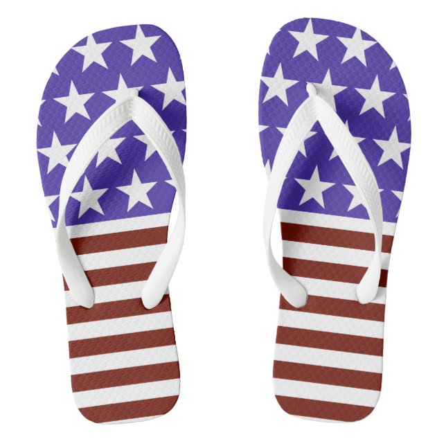 Stars and Stripes Flip Flops (Footbed)