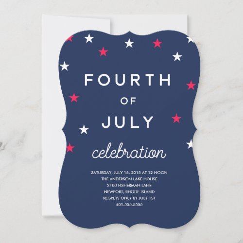 Stars and Stripes Fourth of July Invitation