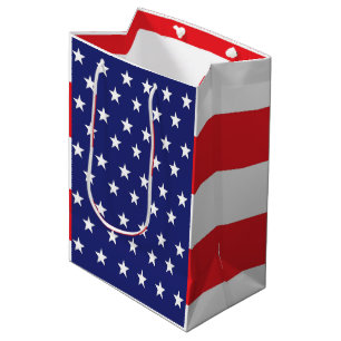 Stars and Stripes Gift Bag Red White and Blue
