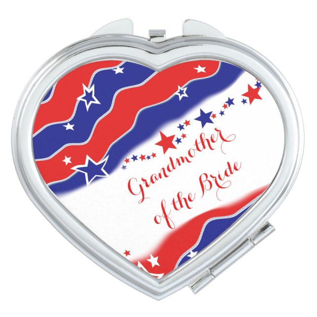 Stars and Stripes GRANDMOTHER OF THE BRIDE Vanity Mirror (Front)