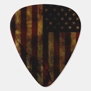 Stars And Stripes Grunge Guitar Pick by DekeyDesigns at Zazzle