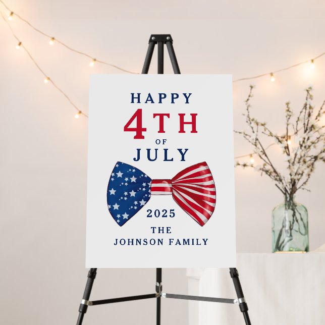 Stars And Stripes Happy 4th Of July  Foam Board (In Situ (Stand))