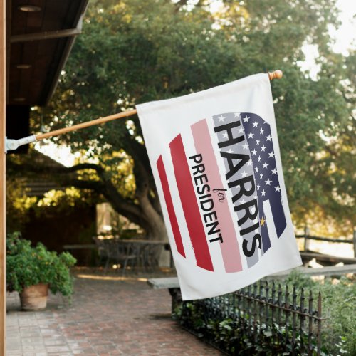 Stars and Stripes Harris for President 2024 House Flag