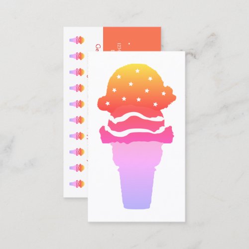 stars and stripes ice cream loyalty punch card