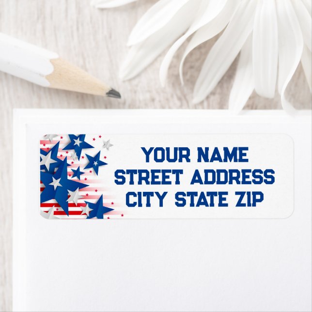 Stars and Stripes Label (Insitu)