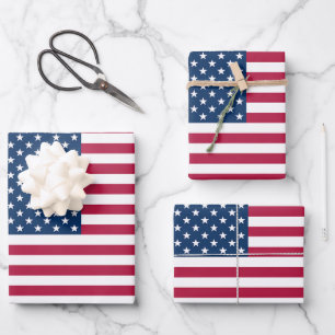 Stars and Stripes (landscape orientation) Wrapping Paper Sheets