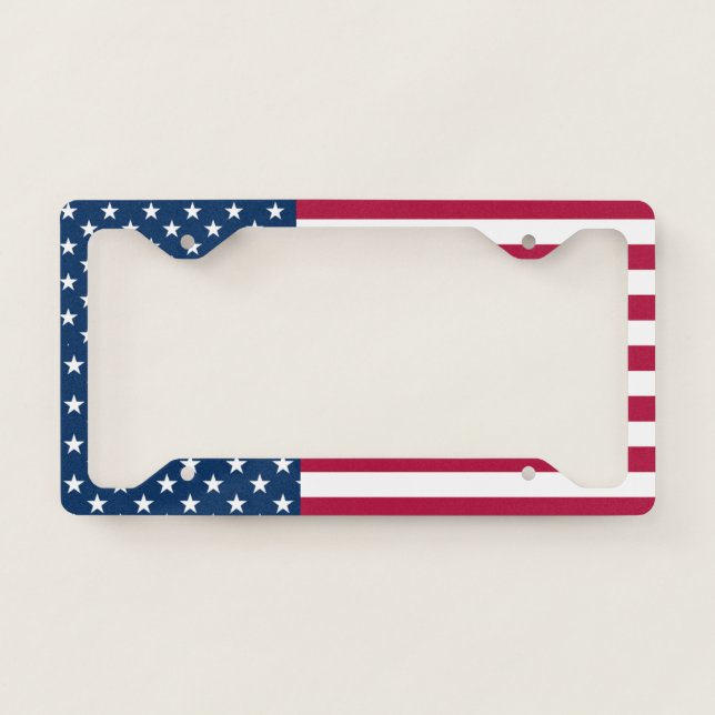 Stars and Stripes License Plate Frame (Front)