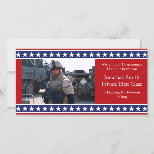 Stars And Stripes Military Announcement (Front)