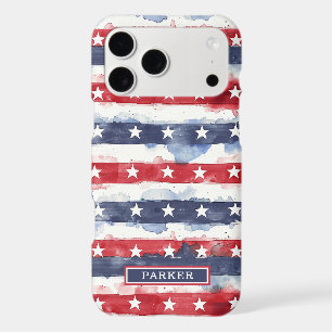Stars and Stripes Monogrammed iPhone 17 Pro Max Case