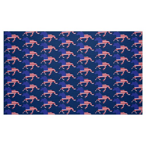 Stars and Stripes Mustang (blue) Fabric
