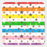 Stars and Stripes of Many Colors! Square Sticker