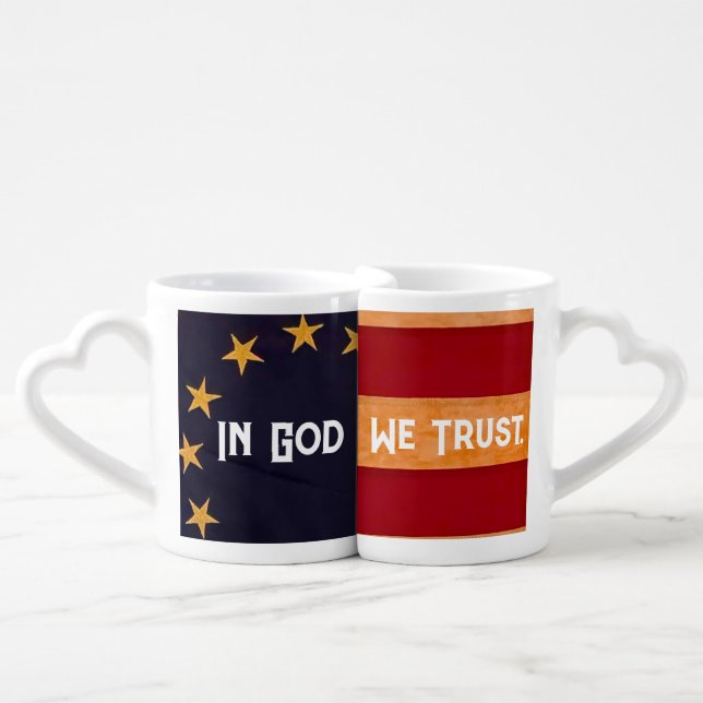 Stars and Stripes paired mugs (Front Nesting)