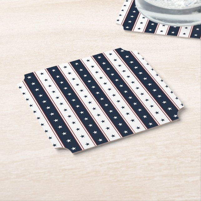 Stars and Stripes Paper Coaster (Angled)