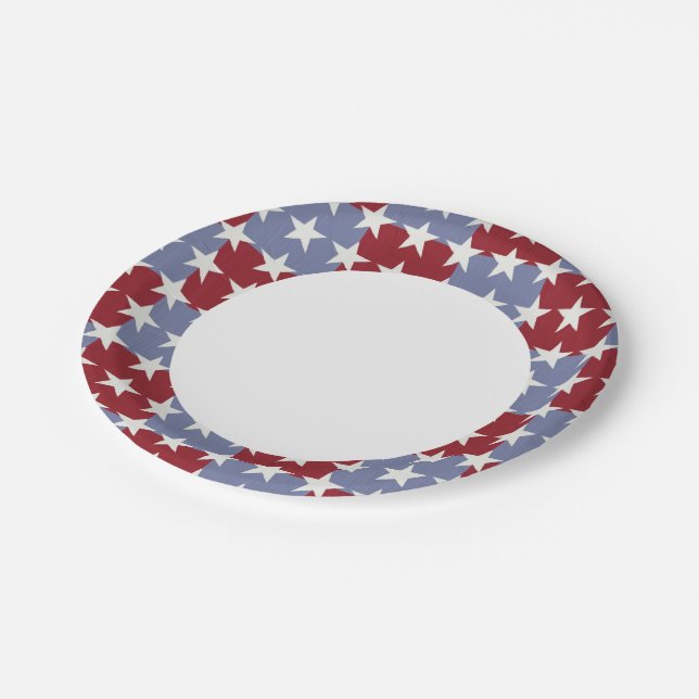 Stars and Stripes Paper Plates (Angled)