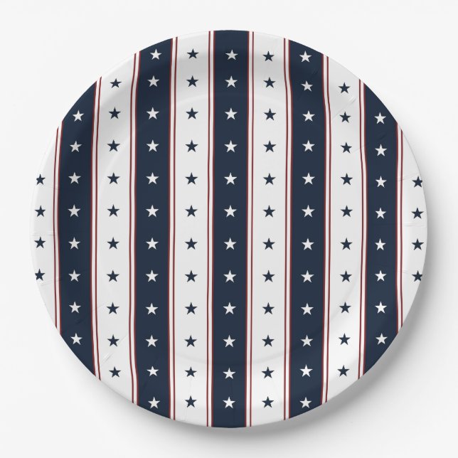 Stars and Stripes Paper Plates (Front)