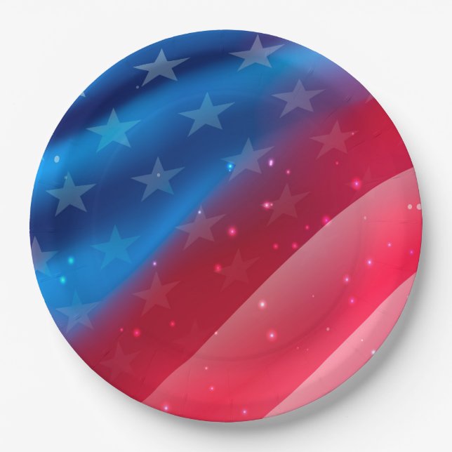 Stars and Stripes Paper Plates (Front)
