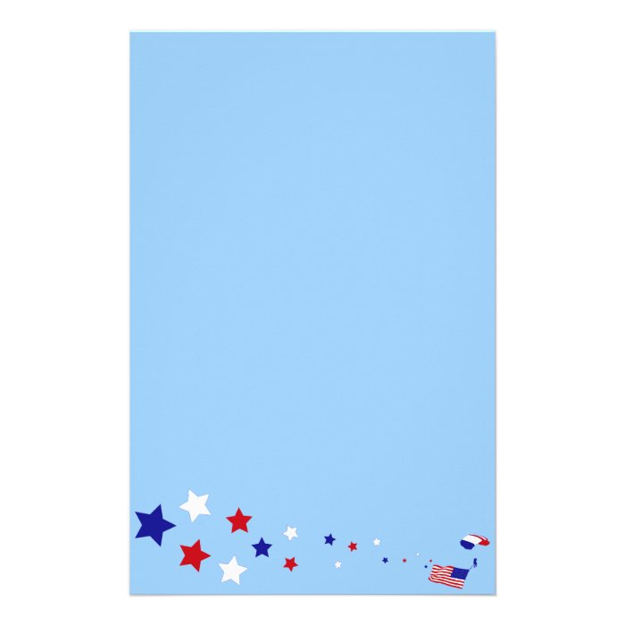 Stars and Stripes Parachuter Stationery Paper