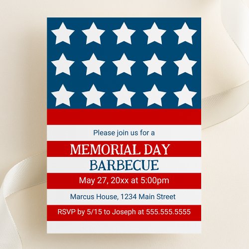 Stars and Stripes Party Invitation